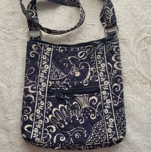 Vera Bradley Navy and Cream Quilted Crossbody Bag